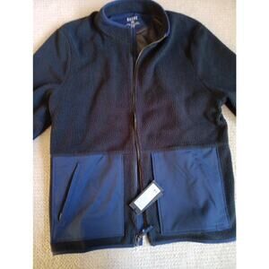 NWT Rhone Sherpa Fleece Full Zip Jacket Men's XL Navy Blue Lined With Mesh